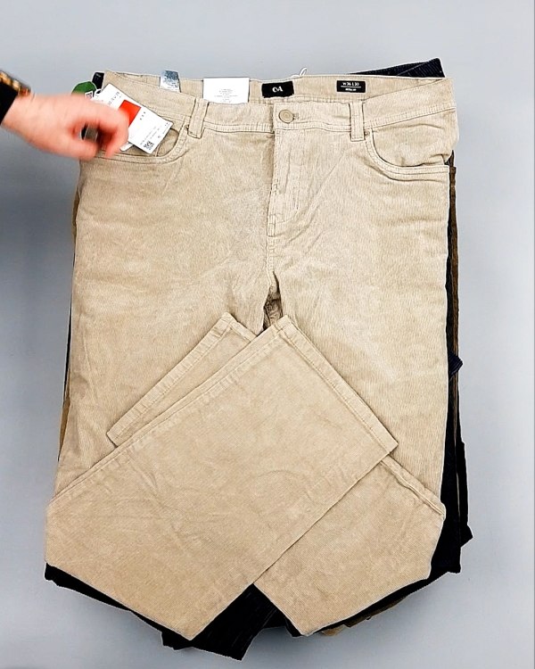 Фотография  629 - Брюки вельветовые м/ж C&A 025#10 кг, ЛОТ №7902 оптом в Владимире и Владимирской области