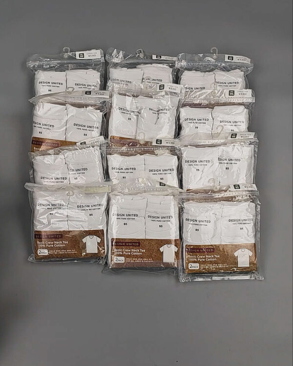 Фотография  192 - Футболка белая муж Корея 085#5 кг оптом в Владимире и Владимирской области