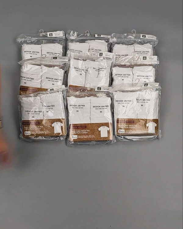 Фотография  498 - Футболка белая муж Корея 085#5 кг оптом в Владимире и Владимирской области