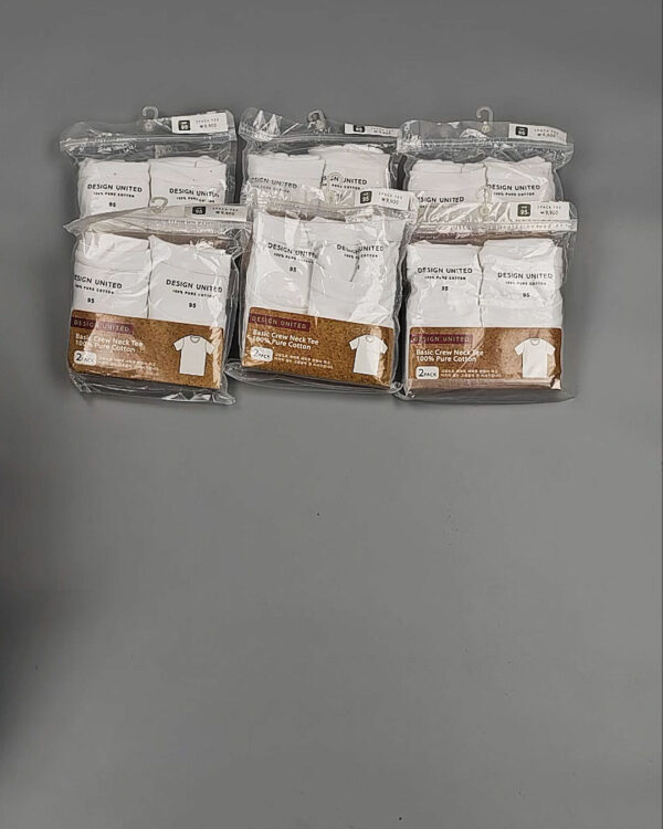 Фотография  668 - Футболка белая муж Корея 085#5 кг оптом в Владимире и Владимирской области